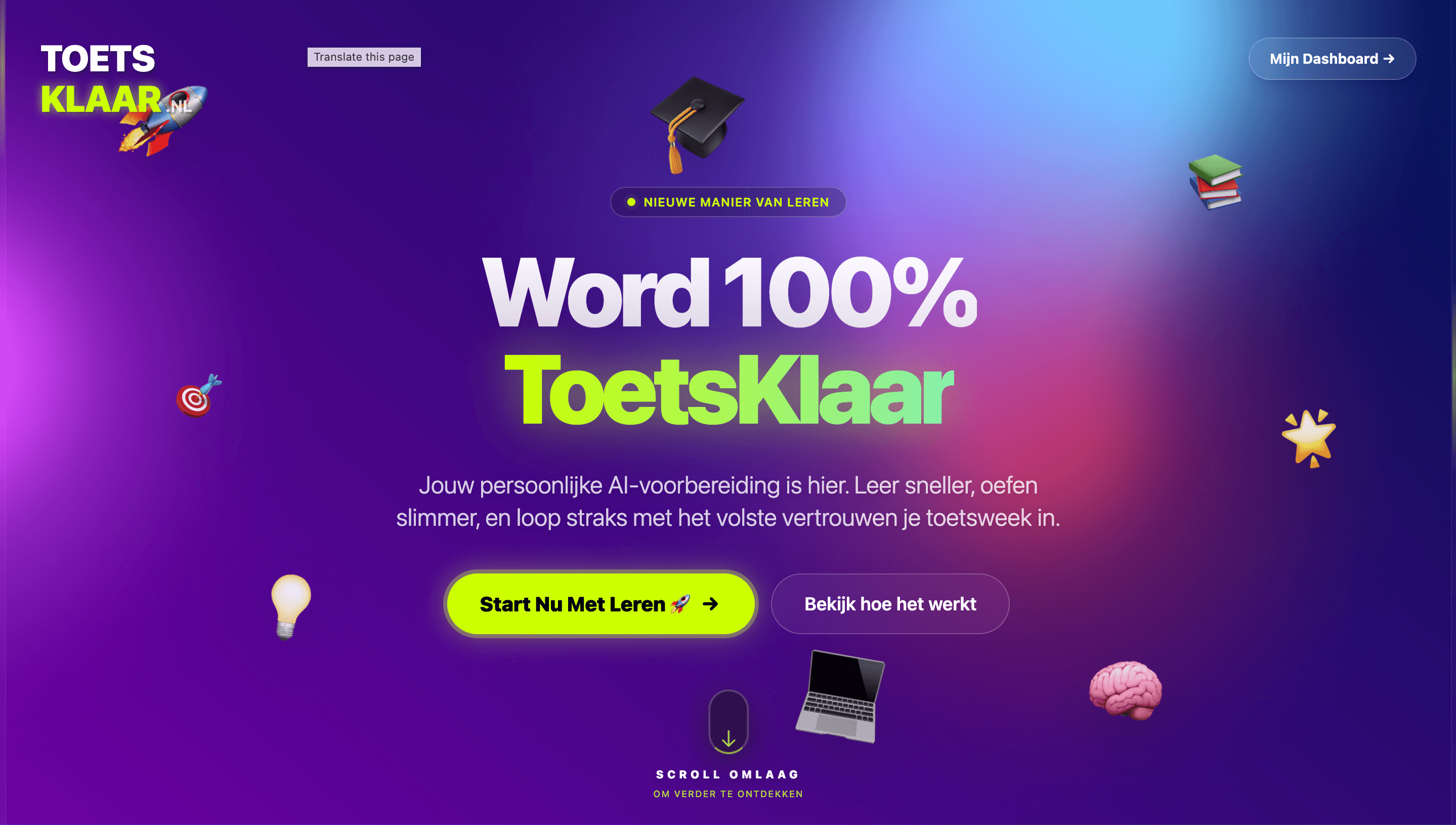 Toetsklaar.nl — AI Study Partner